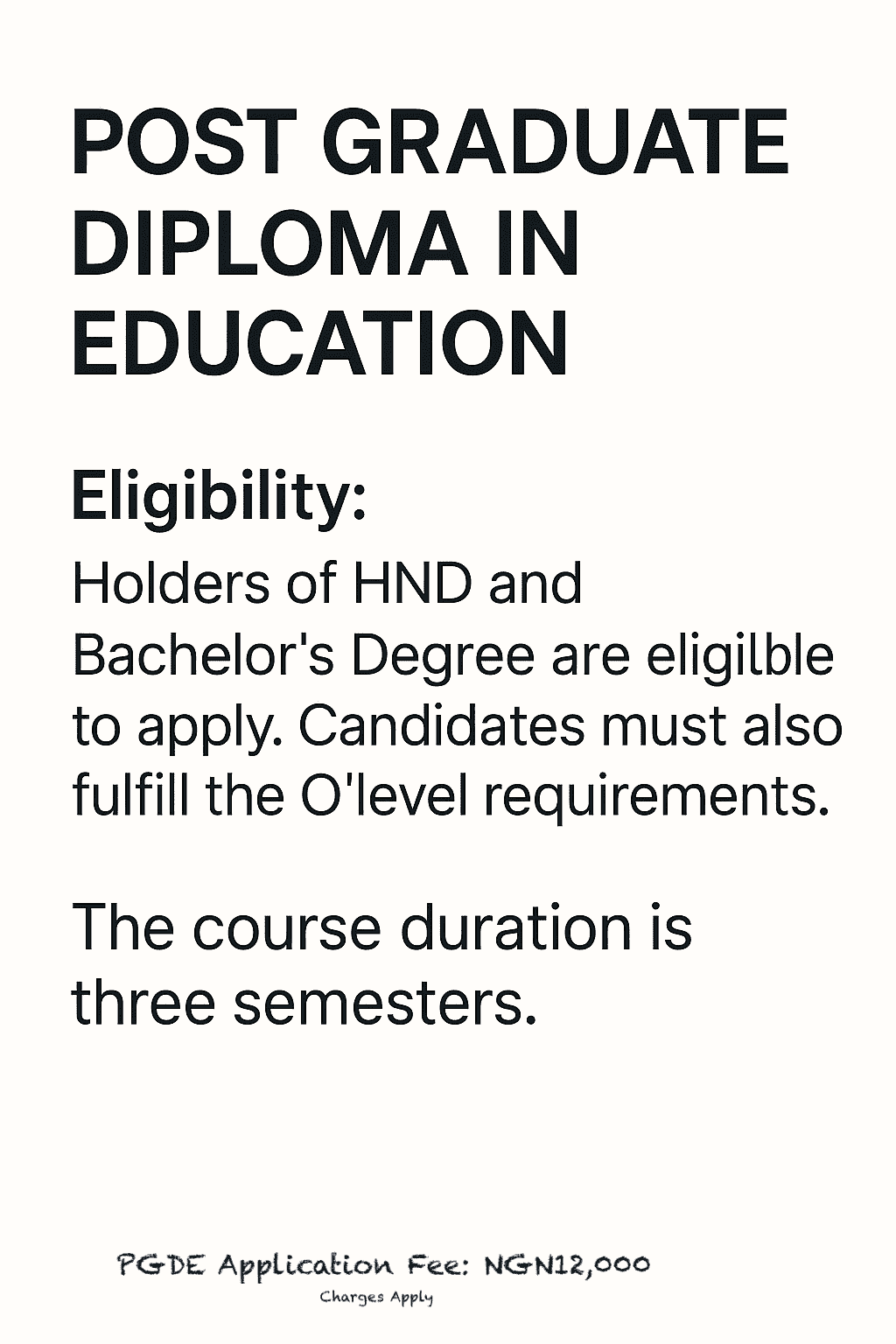 Postgraduate courses